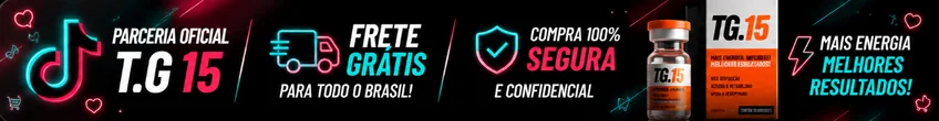 TG.15 — Parceria oficial · Frete grátis · Compra 100% segura